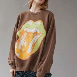 uo the rolling stones logo sweatshirt